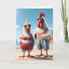Cartão Frango De Praia Para Aniversário