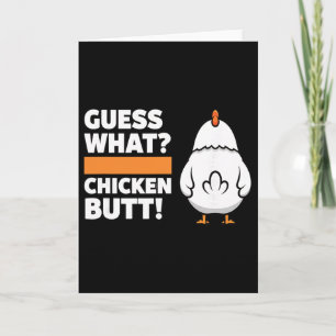 Cartão Frango Engraçado Adivinha O Que Frango Bumbum! Hum