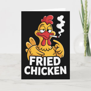 Cartão Frango Frito Local de Fumo Engraçado Amante da Mac