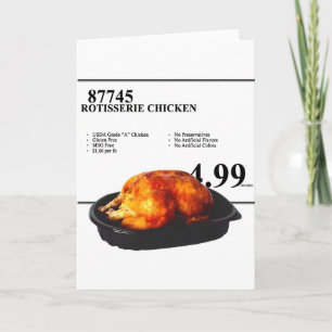 Cartão Frango na Rotisserie 4.99 Frango Engraçado