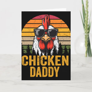 Cartão Frango Papai Vintage Galo Para Pai Fazendeiro Pai