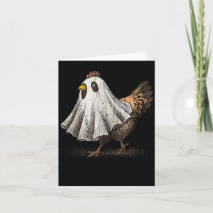 Cartão Frango Ultrygeist, Fantasma de Frango, Halloween D
