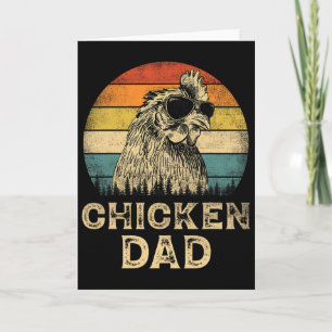 Cartão Frango Vintage Pai Amantes de Frango Papai Dia dos