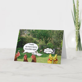 Cartão Frangos e ovos de Páscoa