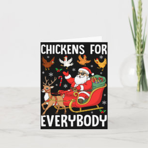 Cartão Frangos Para Todos Santa Fazendeiro de Frango Conf