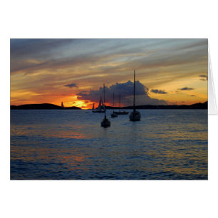 Cartão Frank Bay Sunset, Rua. John, Ilhas Virgens America