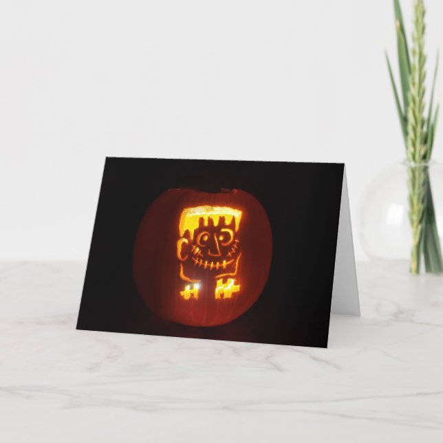 Cartão "FRANK-O'-LANTERN" Hallowe’en (Frente)