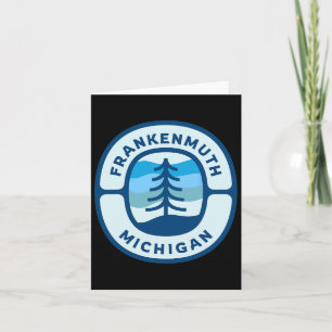 Cartão Frankenmuth Michigan Mi Retró Floresta Inverno Lem