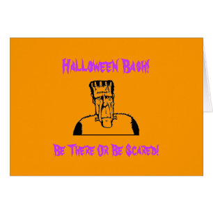 Cartão Frankenstein Halloween Bash!