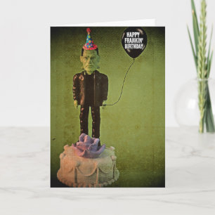 Cartão "Frankenstein Halloween" Birthday Card