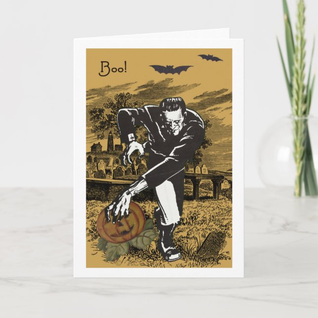 Cartão Frankenstein Halloween Card (Frente)