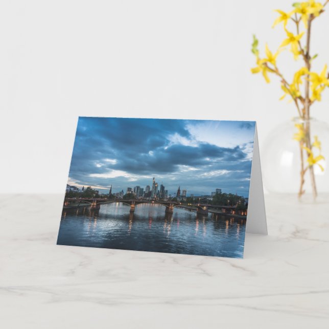 Cartão Frankfurt Alemanha (Flor Amarela)