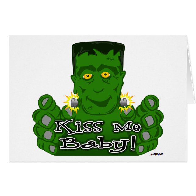 Cartão Frankie Me Beija, Bebê! (Frente Horizontal)