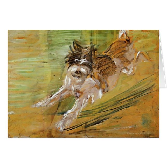 Cartão Franz Marc: Cão de salto Schlick (Frente Horizontal)