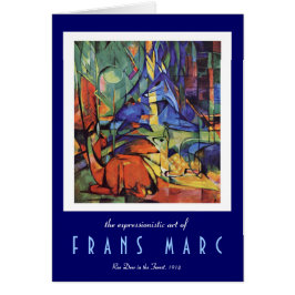 Cartão Franz Marc - cervo de ovas no expressionista da