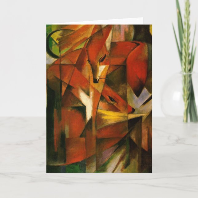 Cartão Franz Marc - raposas (Frente)