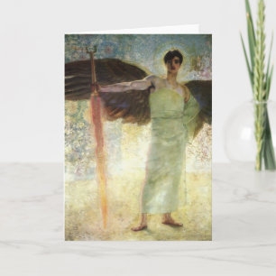 Cartão Franz Stuck- Angel with the Flaming Sword