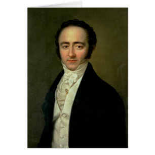 Cartão Franz Xaver Mozart, conhecido mais tarde como