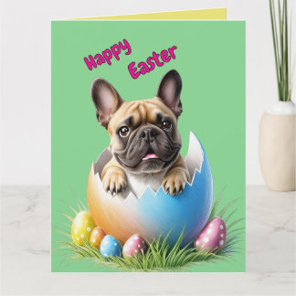 Cartão Französische Bulldogge Ei Ostern French Bulldog