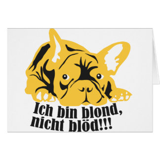 Cartão Französische Bulldogge: Loira!
