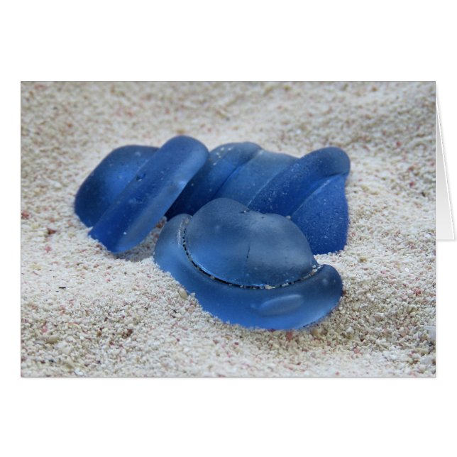 Cartão Frasco Azul Vidro do Mar Superior (Frente Horizontal)