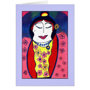 Cartão Frasco de biscoito da senhora fortuna