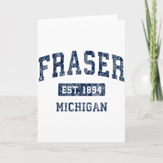 Cartão Fraser Michigan Mi Esportes Vintage Estabelecidos 