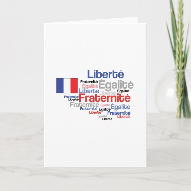 Cartão Fraternidade da Liberdade - Dia da Bastilha France (Frente)
