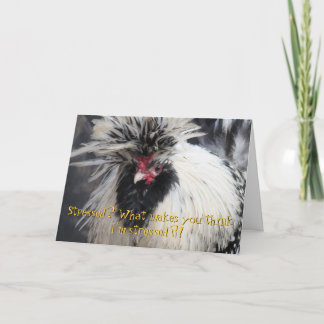 Cartão Frazzled da galinha