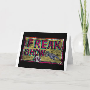 Cartão Freak Show Vintage Banner