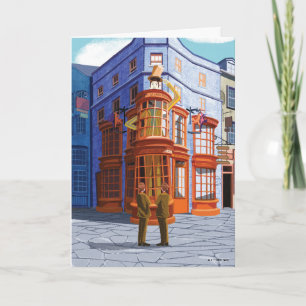 Cartão Fred e George no Weasley's Wizard Wheezes