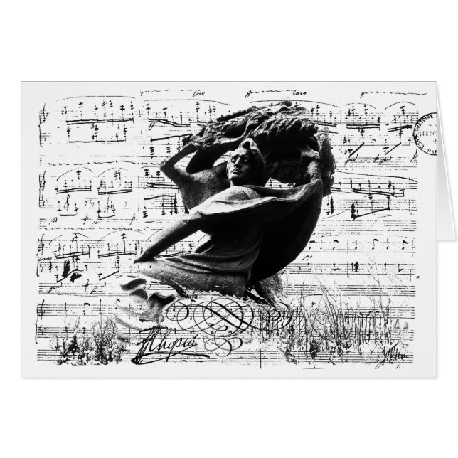 Cartão Frederic Chopin (Frente Horizontal)