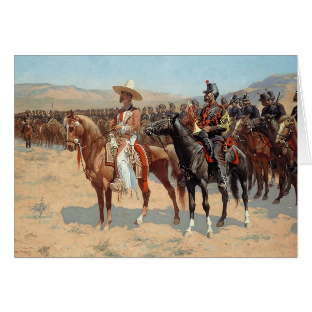Cartão Frederic Remington - O Major Mexicano (Frente Horizontal)