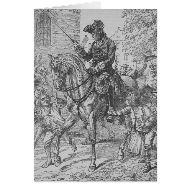 Cartão Frederick o excelente de Prússia (Frente)