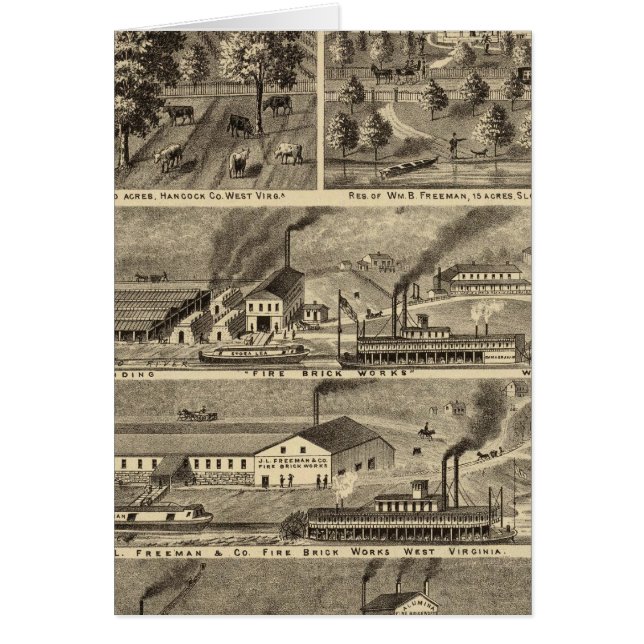 Cartão Freeman Brothers Works, Ohio (Frente)