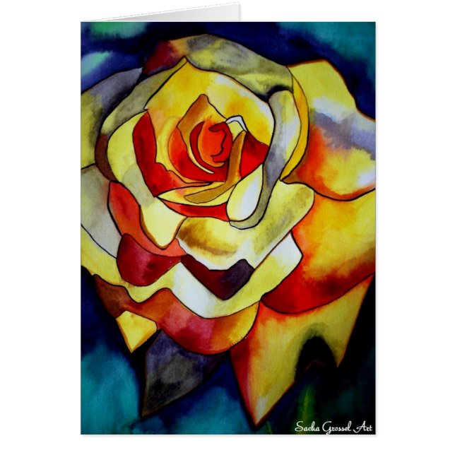 Cartão Freesia de Subida Amarela (Frente)