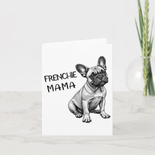 Cartão Frenchie Mama Cute French Buldogue Mãe