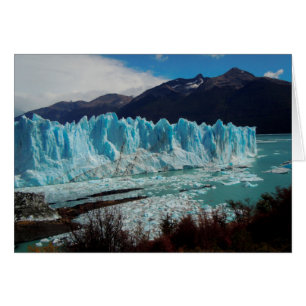 Cartão Frente Glaciar Perito Moreno Nos Andes