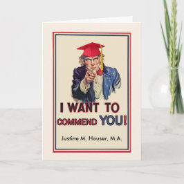 Cartão Frente personalizada, Parabéns na graduação