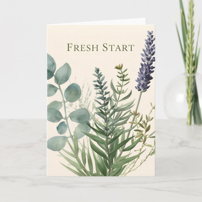 Cartão Fresh Start – Botanical Spring Greeting Card (Frente)