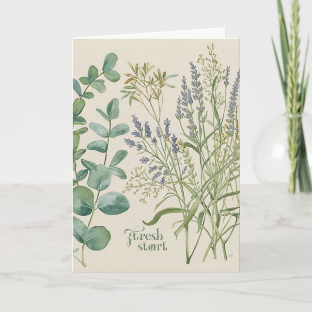 Cartão Fresh Start – Botanical Spring Greeting Card (Frente)