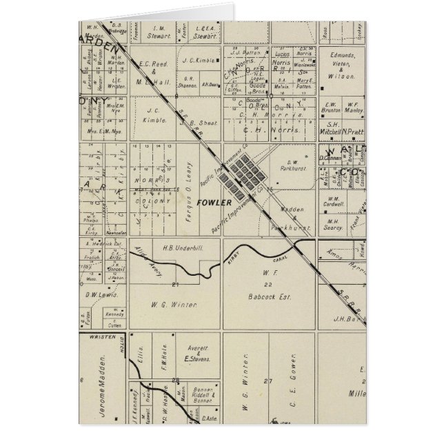 Cartão Fresno County, Califórnia 17 (Frente)