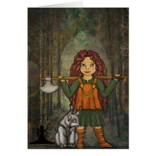 Cartão Freya pela arte feericamente mítico