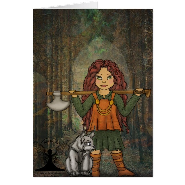 Cartão Freya pela arte feericamente mítico (Frente)