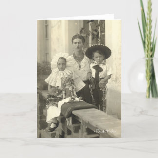 Cartão Frida Kahlo com crianças
