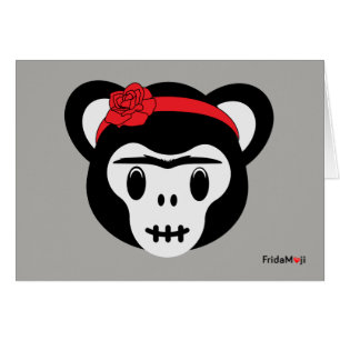 Cartão Frida Kahlo FridaMoji - Day of the Dead Monkey