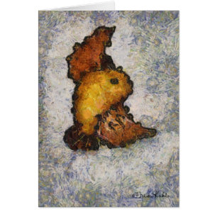 Cartão Frida Kahlo Monet-Style Pinting