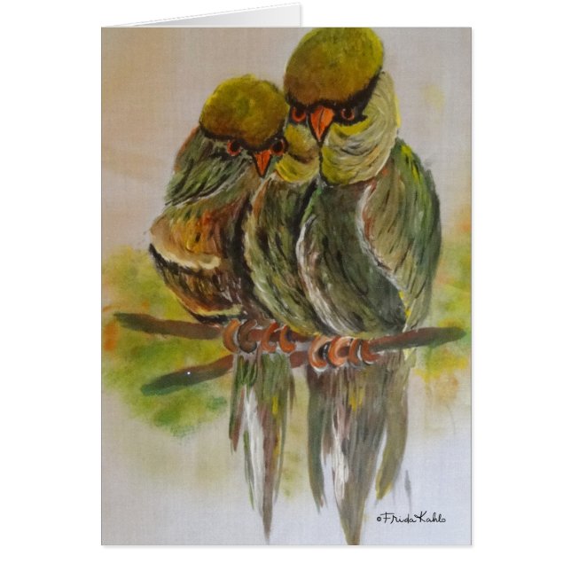 Cartão Frida Kahlo Painted Birds (Frente)