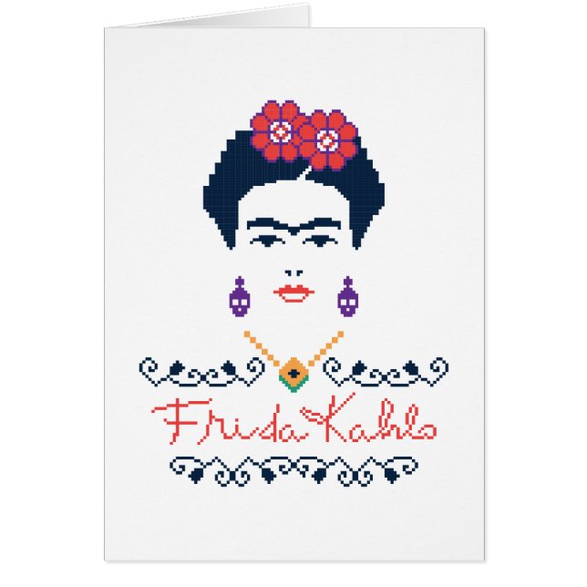 Cartão Frida Kahlo | Viva México (Frente)