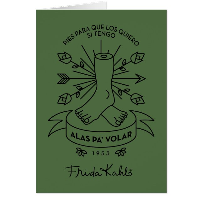 Cartão Frida Kahlo | Voo das asas (Frente)